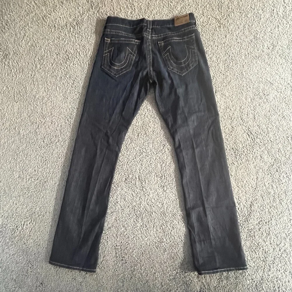 True Religion Ricky Relaxed Straight Relax Droit Jeans Men's Sz. 34- Made in USA